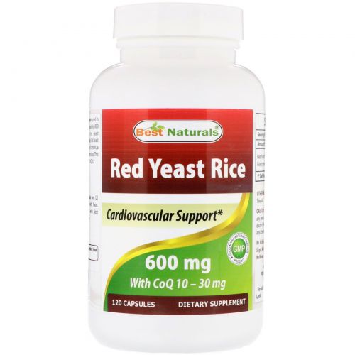 Best Naturals, Red Yeast Rice, with CoQ10, 600 mg, 120 Capsules