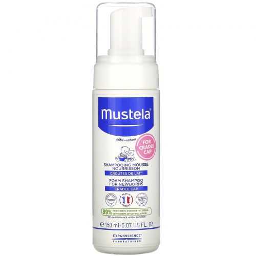 Mustela, Foam Shampoo for Newborns, 5.07 fl oz (150 ml)