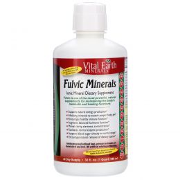 Vital Earth Minerals, Комплекс минералов Fulvic, пищевая добавка с ионами и минералами, 32 жидких унции (946 мл)