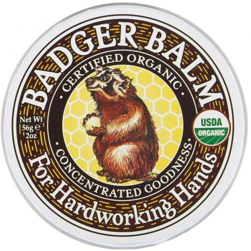 Badger Company, Бальзам барсука для трудолюбивых рук, 2 унции (56 г)