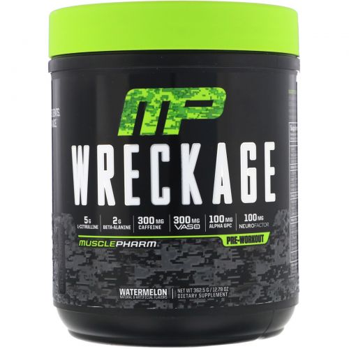 MusclePharm, Wreckage Pre-Workout, Watermelon, 12.79 oz (362.5 g)