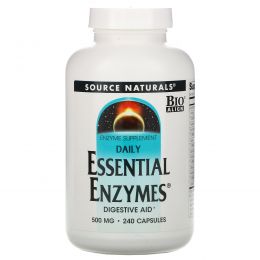 Source Naturals, Ферменты для ежедневного применения, 500 мг, 240 капсул