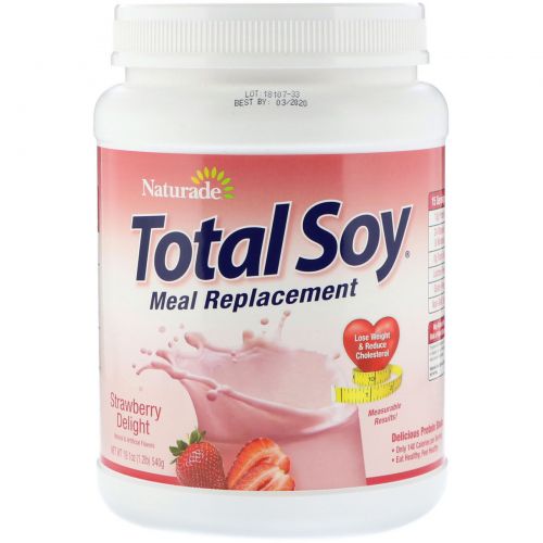 Naturade, Total Soy, Meal Replacement, Strawberry Delight, 19.1 oz (540 g)