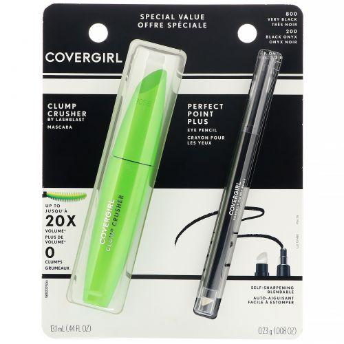 Covergirl, Lash Blast, тушь для ресниц Clump Crusher и карандаш для глаз Perfect Point Plus, 1 набор