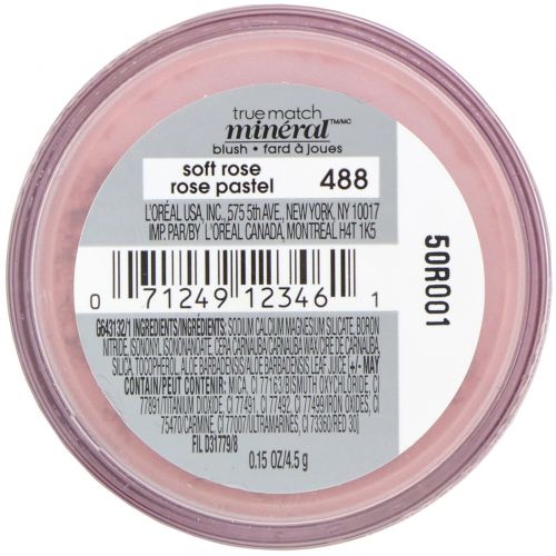 L'Oreal, Румяна True Match Naturale Mineral Blush, оттенок 488 «Нежная роза», 4,5 г