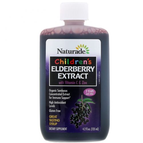 Naturade, Children's Elderberry Extract with Vitamin C & Zinc, 4.2 fl oz (125 ml)