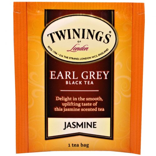 Twinings, "Эрл Грей", черный чай с ароматом жасмина, 20 чайных пакетиков, 1,41 унции (40 г)