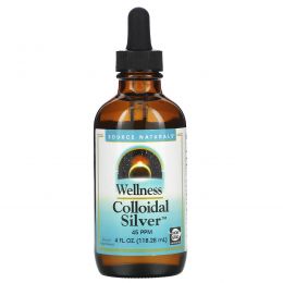 Source Naturals, Wellness Colloidal Silver, 45 PPM, 4 fl oz (118.28 ml)