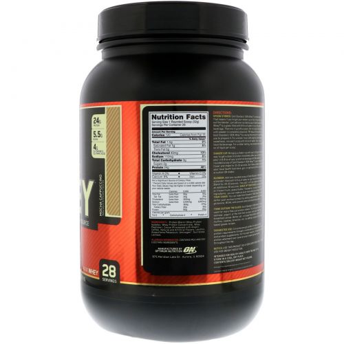 Optimum Nutrition, Gold Standard 100% Whey, Mocha Cappuccino, 2 lbs (909 g)