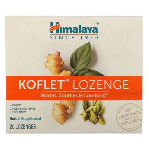 Himalaya Herbal Healthcare, Леденцы от кашля и боли в горле кoflet, 20 леденцов