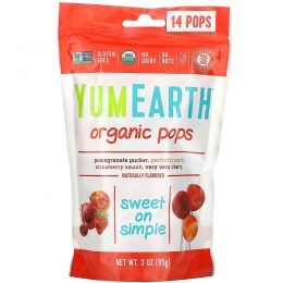 YumEarth, Органические фруктовые леденцы, 15 леденцов, 3 унции (85 г)