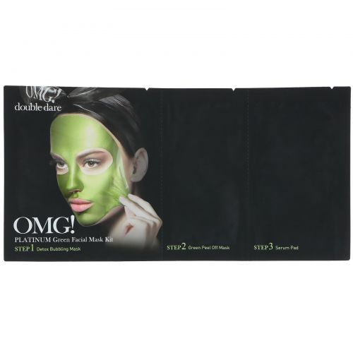 Double Dare, OMG, Маска для лица Platinum Green, 3 в 1