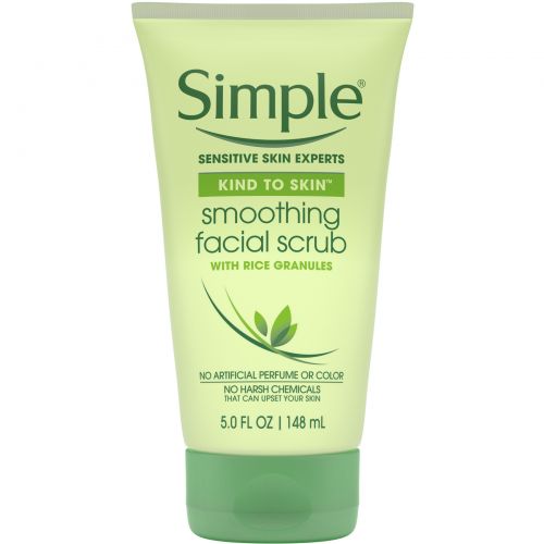 Simple Skincare, Разглаживающий скраб для лица, 148 мл