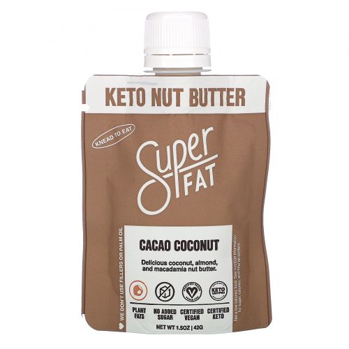 SuperFat, Keto Nut Butter, Cacao Coconut, 1.5 oz (42 g)