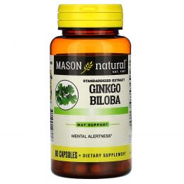 Mason Natural, Гинкго билоба, 60 капсул