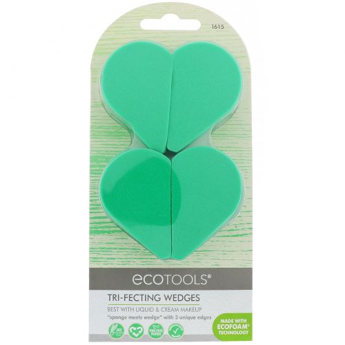 EcoTools, 4 спонжа с тройным краем