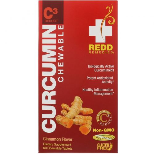 Redd Remedies, Curcumin C3 Reduct, 60 Chewable Tablets