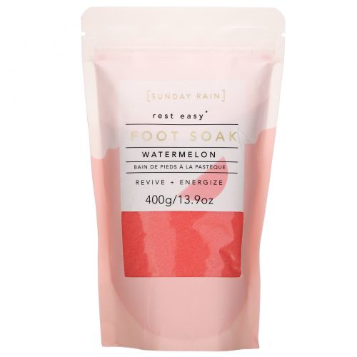 Sunday Rain, Rest Easy, Foot Soak, Watermelon, 13.9 oz (400 g)