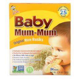 Hot Kid, Baby Mum-Mum, Original Rice Rusks, 24 Rusks, 1.76 oz (50 g) Each