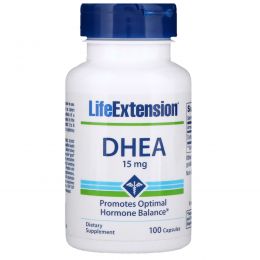 Life Extension, ДГЭА, 15 мг, 100 капсул