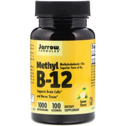 Jarrow Formulas, Метил B-12, со вкусом лимона, 1000 мкг, 100 пастилок