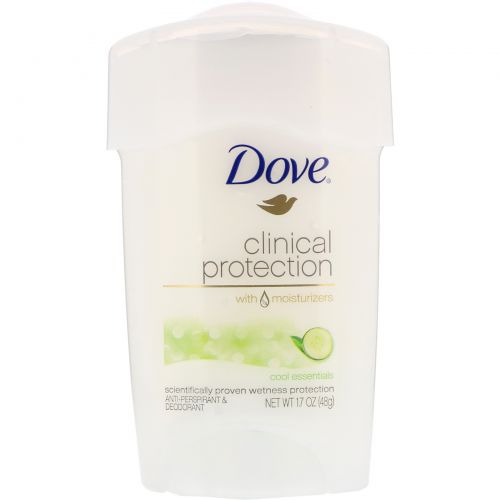 Dove, Clinical Protection, дезодорант-антиперспирант, «Прохлада», 48 г (1,7 унции)