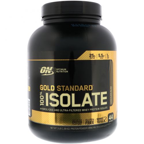 Optimum Nutrition, Gold Standard, 100% Isolate, Chocolate Bliss, 3 lb (1.36 kg)