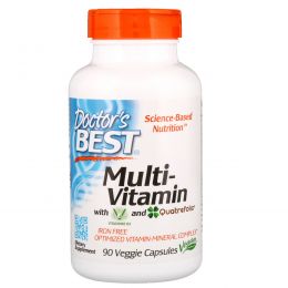 Doctor's Best, Оптимизированный комплекс мультивитаминов и минералов (Best Multiple), 90 растительных капсул