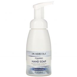 Dr. Mercola, Здоровая кожа, вспенивающееся мыло для рук, без запаха, 207 мл (7 жидких унций)