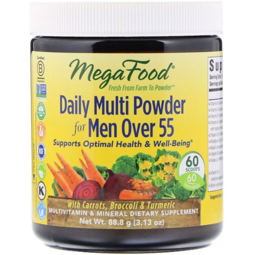 MegaFood, Daily Multi Powder for Men Over 55, 3.13 oz (88.8 g)
