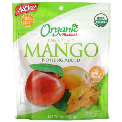 Mariani Dried Fruit, Organic, Unsulfured Mango, 4 oz (113 g)