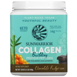 Sunwarrior, Collagen Building Protein Peptides, Chocolate Fudge, 17.6 oz (500 g)