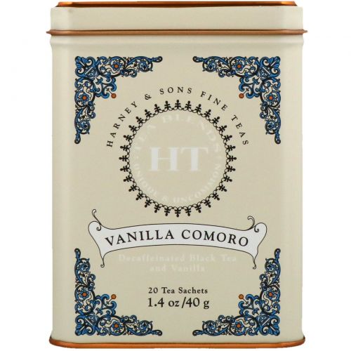 Harney & Sons, Чай коморо с ванилью, 20 пакетиков, 1.4 унции (40 г)