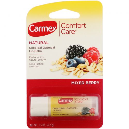 Carmex, Бальзам для комфорта и ухода за губами, ягодная смесь, 4,25 г (15 унц.)