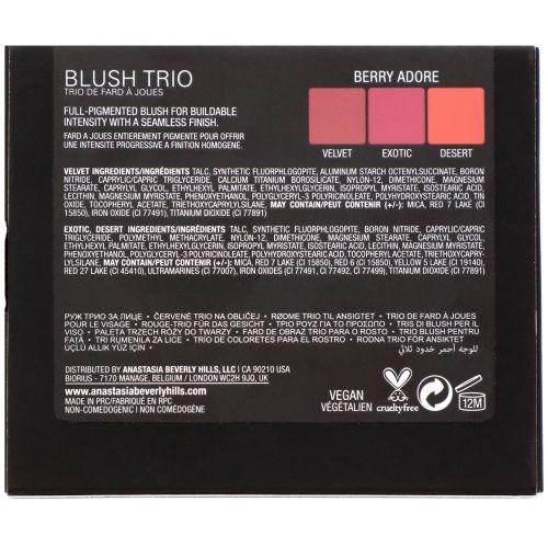 Anastasia Beverly Hills, Blush Trio, Berry Adore,  0.33 oz (9 g)