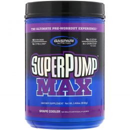 Gaspari Nutrition, SuperPump Max, уникальная предтренировочная добавка, «Виноградный лимонад», 640 г (1,41 фунта)