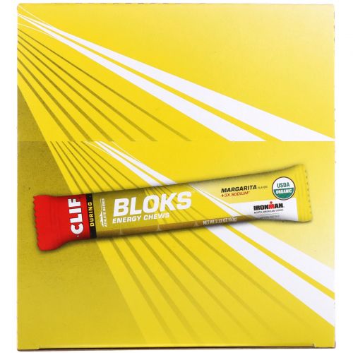 Clif Bar, Жевательные леденцы Shot Bloks Energy, вкус маргариты + кофеин, 18 пакетиков по 60 г