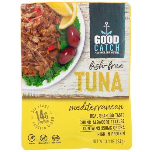 Good Catch, Fish-Free Tuna, Mediterranean, 3.3 oz (94 g)