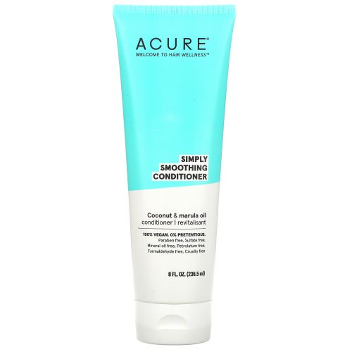 Acure, Simply Smoothing Conditioner, Coconut & Marula Oil,  8 fl oz (236.5 ml)