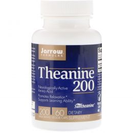 Jarrow Formulas, Theanine 200, 200 мг, 60 капсул