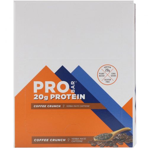 ProBar, Base, 20 g Protein Bar, Coffee Crunch, 12 - 2.46 oz (70 g) Each