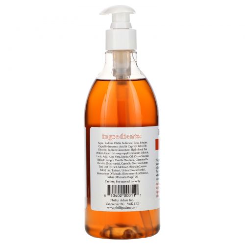 Phillip Adam, Wash, Orange Vanilla, 13.5 fl oz (400 ml)