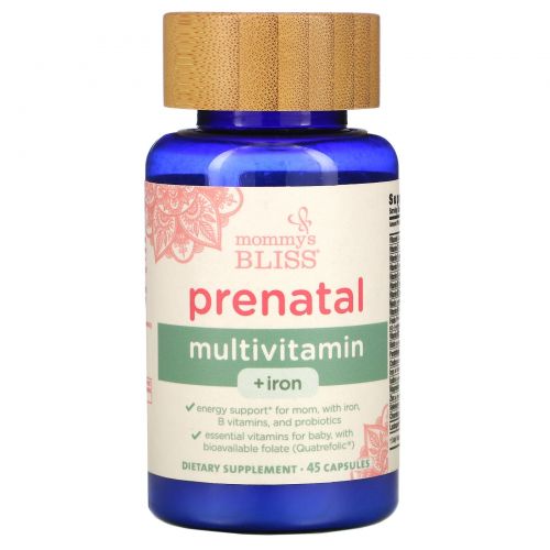 Mommy's Bliss, Prenatal Multivitamin + Iron , 45 Capsules