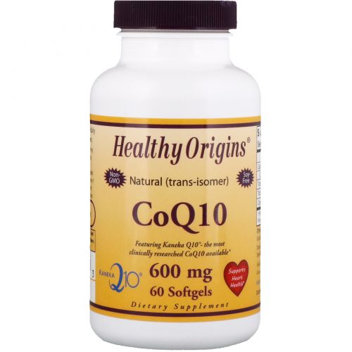 Healthy Origins, Коэнзим Q10, (Kaneka Q10), 600 мг, 60 гелевых капсул