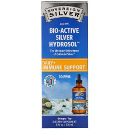 Sovereign Silver, Bio-Active Silver Hydrosol Dropper-Top, 10 PPM, 8 fl oz (236 ml)