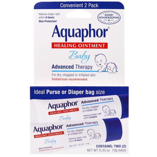 Aquaphor, Лечебная детская мазь, 2 упаковки по 0.35 унций (10 г)