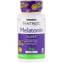 Natrol, Мелатонин TR, быстрое высвобождение, 5 мг, 100 таблеток
