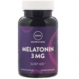 MRM, Мелатонин, 3 мг, 60 вегетарианских капсул
