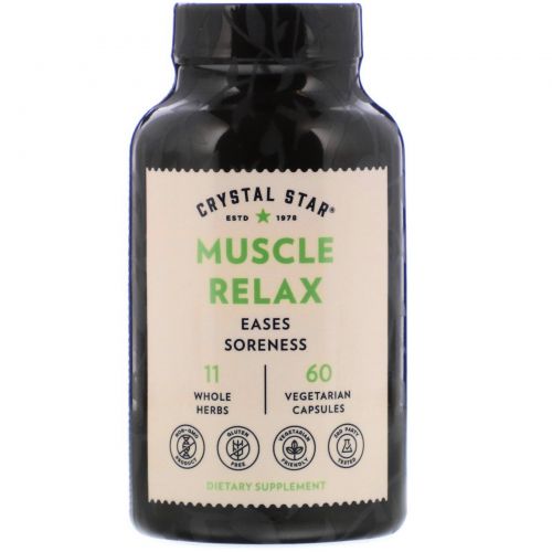 Crystal Star, Muscle Relaxer (расслабление мышц), 60 вегетарианских капсул