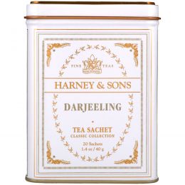 Harney & Sons, Дарджилинг, 20 чайных пакетиков, 1.4 унции (40 г)